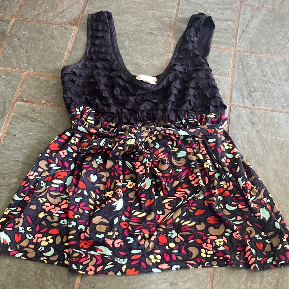 Anthropologie Ruffle Tank